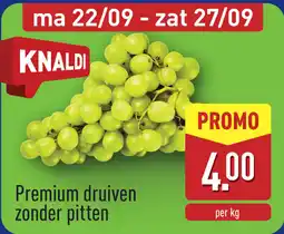 ALDI Premium druiven zonder pitten aanbieding