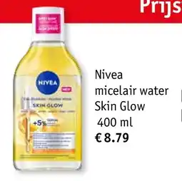 Kruidvat Nivea micelair water Skin Glow 400 ml aanbieding