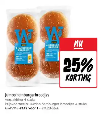 Jumbo Jumbo hamburgerbroodjes aanbieding