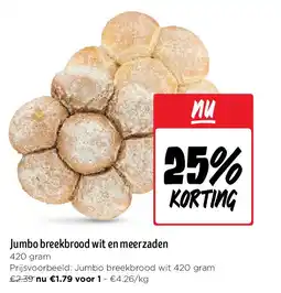 Jumbo Jumbo breekbrood wit en meerzaden aanbieding