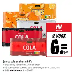 Jumbo Jumbo cola en sinas mini’s aanbieding