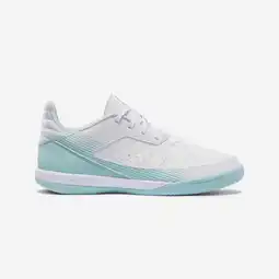 Decathlon Zaalvoetbalschoenen voor dames Eskudo 500 wit/blauw aanbieding