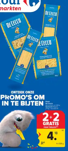 Carrefour Pasta de cecco aanbieding