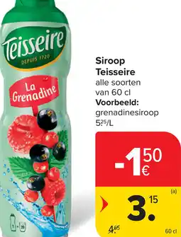 Carrefour Siroop Teisseire aanbieding