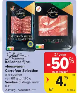 Carrefour Italiaanse fijne vleeswaren Carrefour Selection aanbieding
