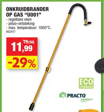 Hubo Onkruidbrander Op Gas U001 aanbieding