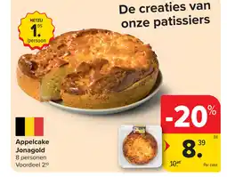 Carrefour Appelcake Jonagold aanbieding