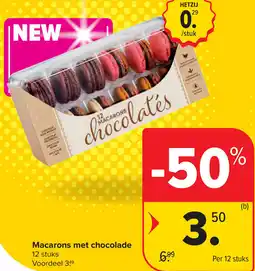 Carrefour Macarons met chocolade aanbieding