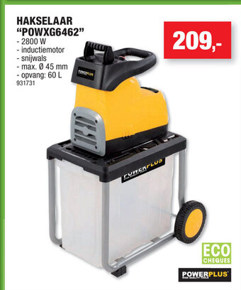 Hubo Hakselaar POWXG6462 aanbieding