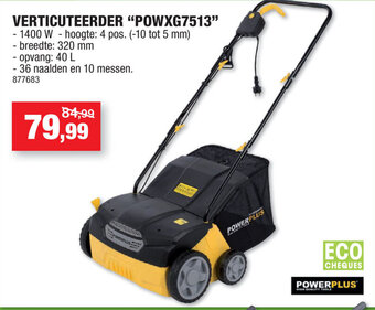 Hubo Verticuteerder POWXG7513 aanbieding