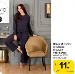Carrefour Envie Broek of T-shirt met lange mouwen voor dames aanbieding