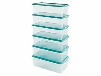 CASSETTI® Opbergboxen, set van 3 of 6, 5 L of 20 L (set van 6 stuks, mintgroen)