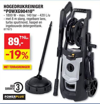 Hubo Hogedrukreiniger POWXG90410 aanbieding