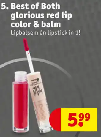 Kruidvat Best of Both glorious red lip color & balm aanbieding