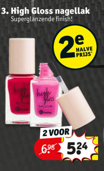 Kruidvat High Gloss nagellak aanbieding