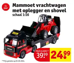 Kruidvat Mammoet vrachtwagen met oplegger en shovel aanbieding