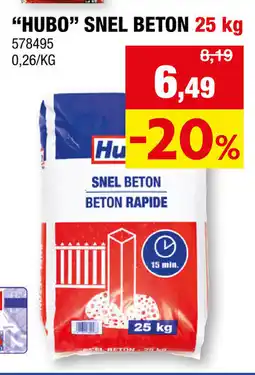 Hubo Hubo Snel Beton aanbieding