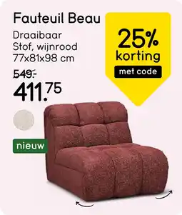 Leen Bakker Fauteuil Beau aanbieding