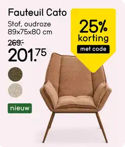 Leen Bakker Fauteuil Cato aanbieding
