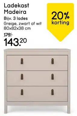 Leen Bakker Ladekast Madeira aanbieding