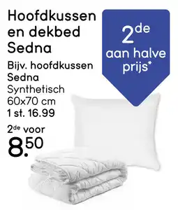 Leen Bakker Hoofdkussen en dekbed Sedna aanbieding
