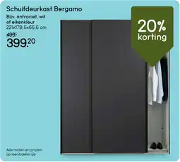 Leen Bakker Schuifdeurkast Bergamo aanbieding