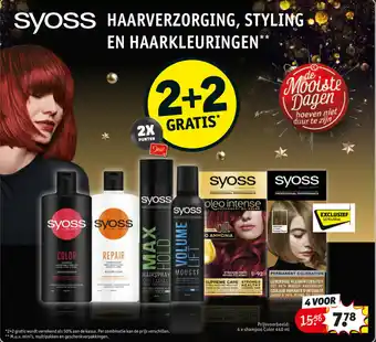 Kruidvat 4 x shampoo Color 440ml aanbieding