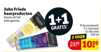 Kruidvat John Frieda haarproducten aanbieding