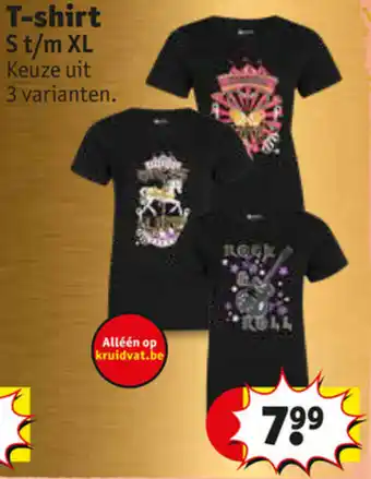 Kruidvat T-shirt S t/m XL aanbieding
