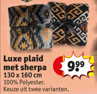 Luxe plaid met sherpa 130x160cm