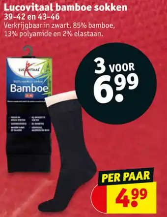Kruidvat Lucovitaal bamboe sokken aanbieding
