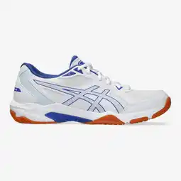 Decathlon Volleybalschoenen voor volwassenen Gel Spike wit en blauw aanbieding