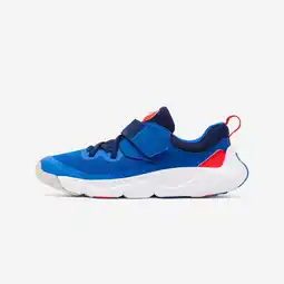 Decathlon Lichte kindersneakers met klittenband en elastische veters Playful Fast blauw aanbieding