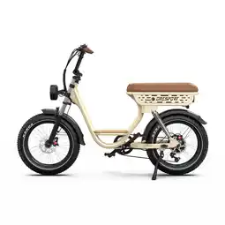 Decathlon ONESPORT W77 E-bike - Motor 250W Accu 48V18AH 20 Wielen Oliebrake - Beige aanbieding