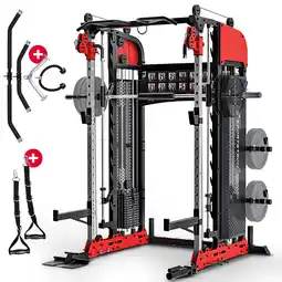 Decathlon Sportstech SXM200 Smith-machine | Vermogensrek | Kabeltrek | Optrekken aanbieding