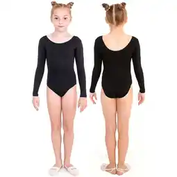 Decathlon Maillot Met Lange Mouwen Voor Ritmische Gymnastiek en Dans INDIGO Zwart aanbieding