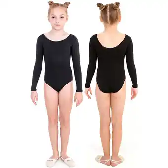 Decathlon Maillot Met Lange Mouwen Voor Ritmische Gymnastiek en Dans INDIGO Zwart aanbieding