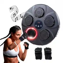 Decathlon 9-Muzikale boksmachine Inclusief handschoenen Verlichting LED-scherm Bluetooth aanbieding