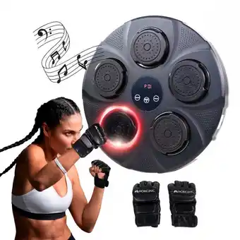 Decathlon 9-Muzikale boksmachine Inclusief handschoenen Verlichting LED-scherm Bluetooth aanbieding