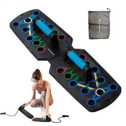 Decathlon Opvouwbaar push-upbord met weerstandsbanden en oefengids aanbieding