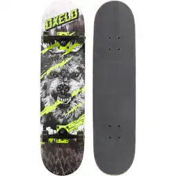 Decathlon Skateboard voor kinderen van 8 tot 12 jaar MID500 Wolf groen aanbieding