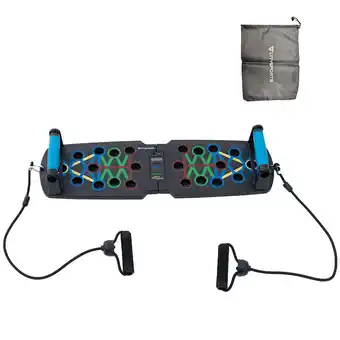 Decathlon Opvouwbaar push-upbord met weerstandsbanden. Slimme telfunctie aanbieding