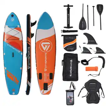 Decathlon Stand-up paddleboard. Opblaasbare paddleboardset. Oranje aanbieding