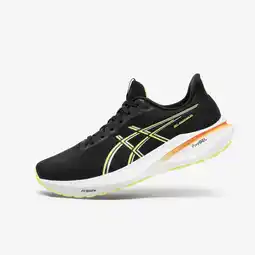 Decathlon Hardloopschoenen voor heren GEL-Roadmiles 3 zwart geel aanbieding