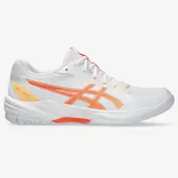 Decathlon Handbalschoenen voor volwassenen Gel Task 4 wit en oranje aanbieding