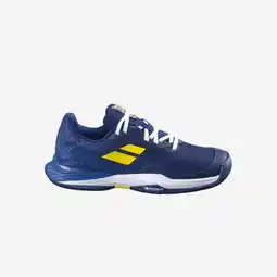 Decathlon Multicourt tennisschoenen voor kinderen Jet Mach 3 blauw geel aanbieding