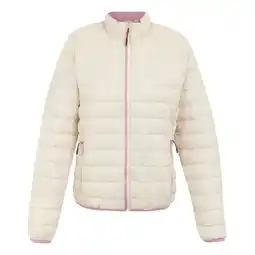 Decathlon Dames Hillpack II geïsoleerde gewatteerde jas (Lichte vanille/Lila) aanbieding