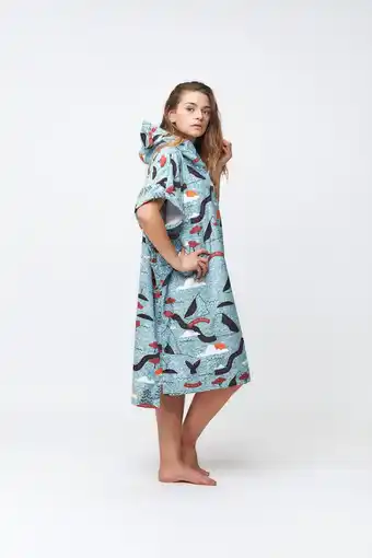 Decathlon Surfponcho voor Volwassenen – Sketchbook - Blue aanbieding