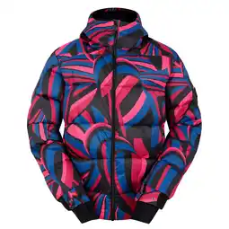 Decathlon Dames Showcase gedessineerde geribbelde ski jas (Heet Roze) aanbieding