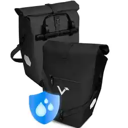 Decathlon Fietstassen set van 2 2in1 met schoudertas 28L – Ocean aanbieding
